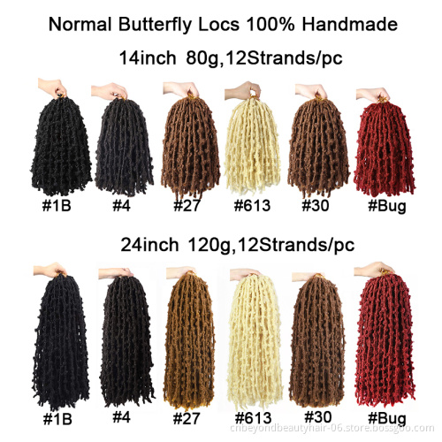 Wholesale Butterfly Locs Hair Crotchet Hair Spring Twisted Pre Looped Goddess Locs Long Butterfly Locs
